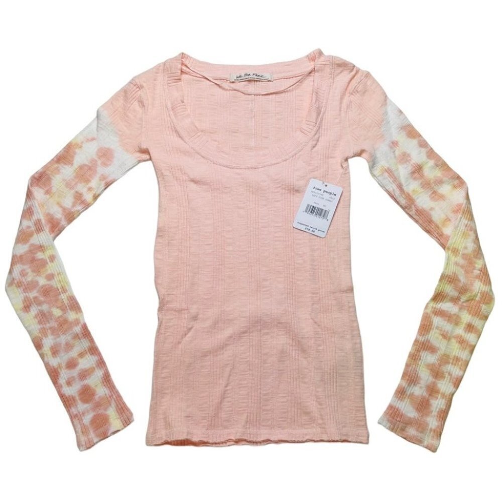Free People Tie-Dye Scoop Neck Long Sleeve Size XS - Picture 12 of 12